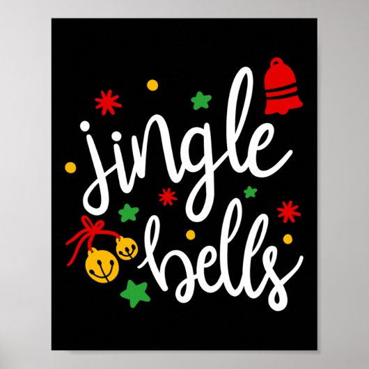 Poster Jingle Bells Jingle All The Way Xmas Gift Christma (Devant)