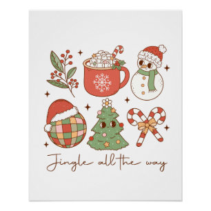 Poster Jingle cadeau de Noël tout le chemin