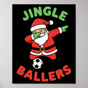 Poster Jingle de Noël Byllers Soccer Santa Dab Footbyll