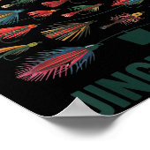 Poster Jingle Flies Funny Fly Fishing Lure Christmas Paja (Coin)