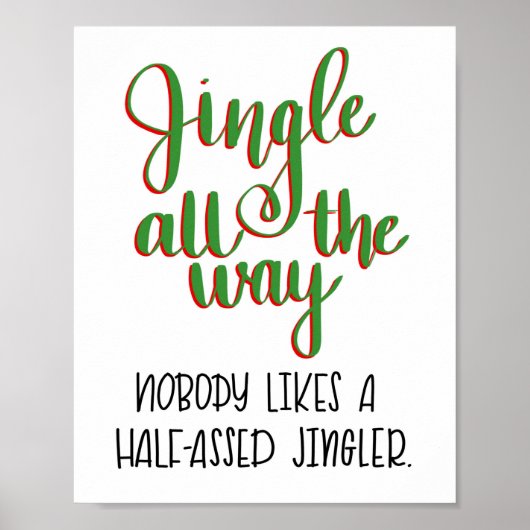 Poster Jingle tout le chemin de l'impression (Devant)