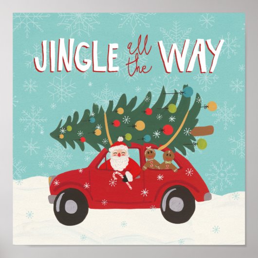 Poster Jingle Tout Le Chemin | Père Noël Car (Devant)