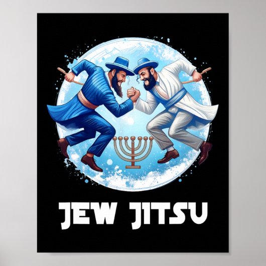 Poster Jitsu Karate Funny Hanukkah (Devant)