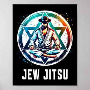 Poster Jitsu Karate Funny Hanukkah