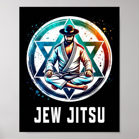 Poster Jitsu Karate Funny Hanukkah (Devant)