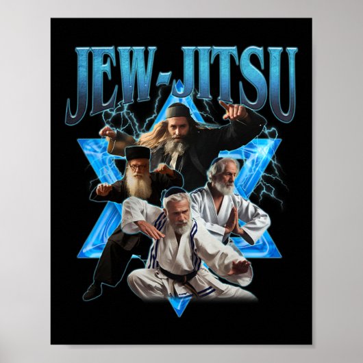 Poster Jitsu Karate Funny Hanukkah (Devant)
