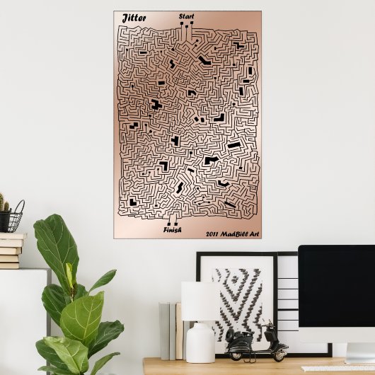Poster Jitter Maze (Bureau à domicile)