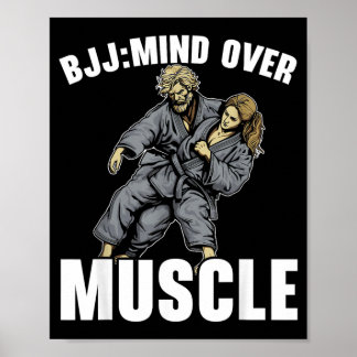 Poster Jiu Jitsu BJJ Arts Martiaux Mixtes MMA Combat