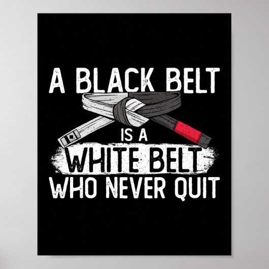 Poster Jiu Jitsu Bjj Une Ceinture Noire Est Une Ceinture  (Devant)