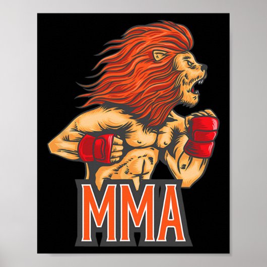 Poster Jiu-jitsu, Boxe, Kickboxing, Et Mma S (Devant)