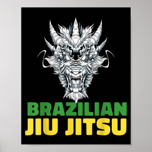 Poster Jiu Jitsu Brésilien Grappling - MMA BJJ Dragon
