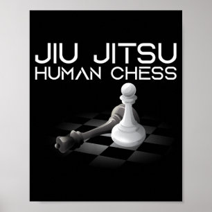 Poster Jiu Jitsu Chess Jiu Jitsu Brésilien MMA