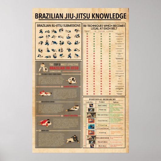 Poster Jiu Jitsu Knowledge, Poster Jiu Jitsu (Devant)