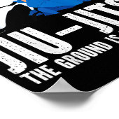 Poster Jiu-Jitsu Le Sol Est Un Espace Sûr Drôle (Coin)
