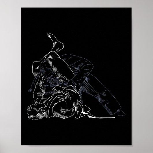 Poster Jiu-jitsu Lutter Karate Sport Lutter Jitsu (Devant)