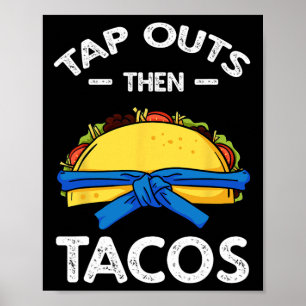 Poster Jiu Jitsu Martial Arts Taco Jujutsu Cinco De Mayo