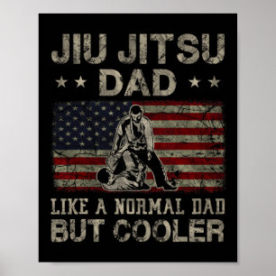 Poster Jiu Jitsu Papa Comme Un Papa Normal Mais Père Plus