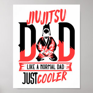 Poster Jiu Jitsu Papa Comme Un Père Normal Juste Glacière
