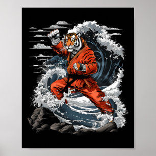 Poster Jiu-jitsu Tiger Kung Fu Taekwondo Kickboxing Marti
