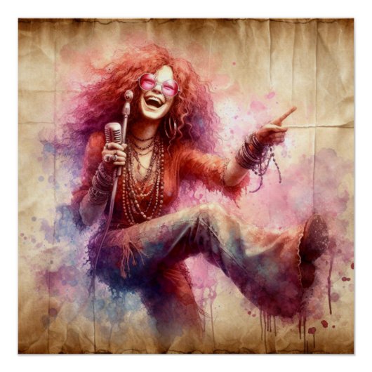 Poster JJ chantant sur scène (Devant)