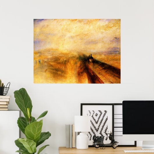 Poster JMW Turner Rain Steam and Speed (Bureau à domicile)
