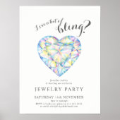 Poster Joaillerie fête diamant amour bling promotion (Devant)
