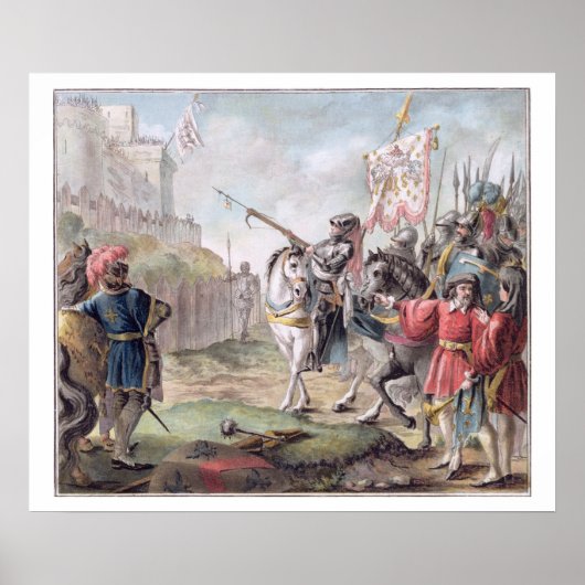 Poster Joan d'Arc (1412-31) Ordonne aux Anglais de quitte (Devant)