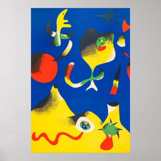 Poster joan miro peintures art, art abstrait (Devant)
