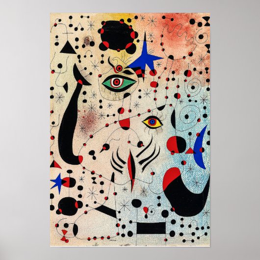 Poster joan miro peintures art, art abstrait (Devant)