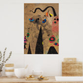 Poster joan miro peintures art, art abstrait (Cuisine)