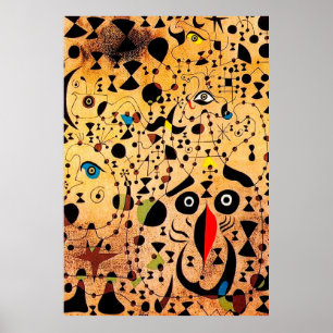 Poster joan miro peintures art, art abstrait