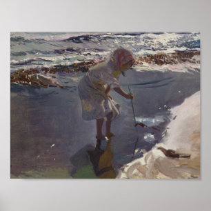 Poster Joaquin Sorolla - Buscando Mariscos