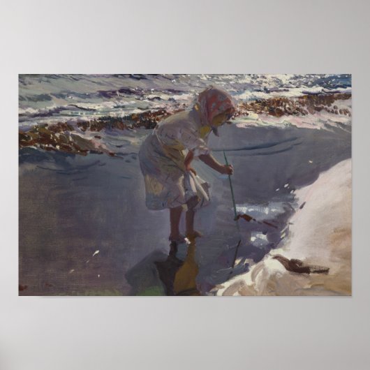 Poster Joaquin Sorolla - Buscando Mariscos (Devant)