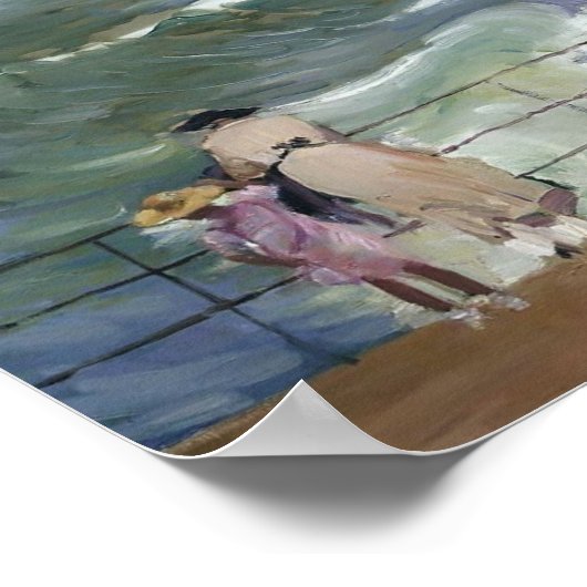 Poster Joaquín Sorolla - Les vagues à Saint Sébastien (Coin)