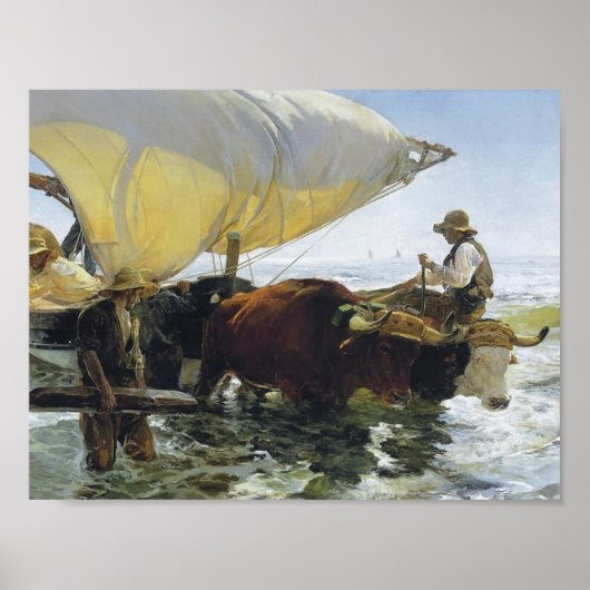 Poster Joaquín Sorolla - Retour de la pêche (Devant)