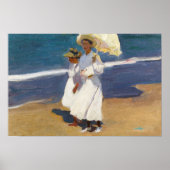 Poster Joaquin Sorolla - Sur la plage (Devant)