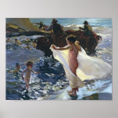 Poster Joaquín Sorolla - Temps de baignade (Devant)