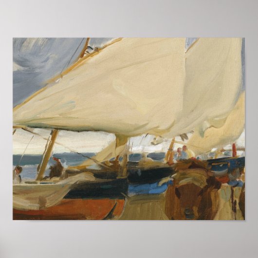 Poster Joaquin Sorolla - Valencia Beach (Devant)