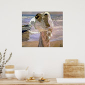 Poster Joaquín Sorolla y Bastida après le bain (Cuisine)