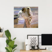 Poster Joaquín Sorolla y Bastida après le bain (Bureau à domicile)