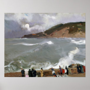 Poster Joaquín Sorolla y Bastida Breakwater