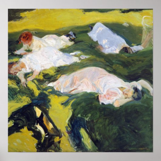 Poster Joaquín Sorolla y Bastida La Siesta (Devant)
