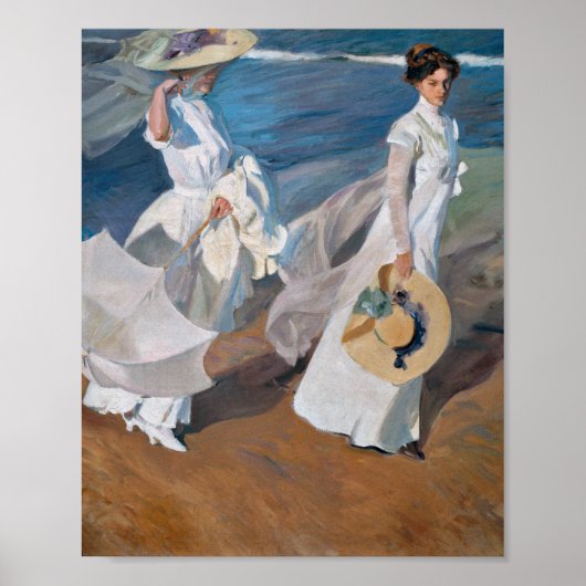 Poster Joaquin Sorolla Y Bastida - PromenadeLa Mer (Devant)