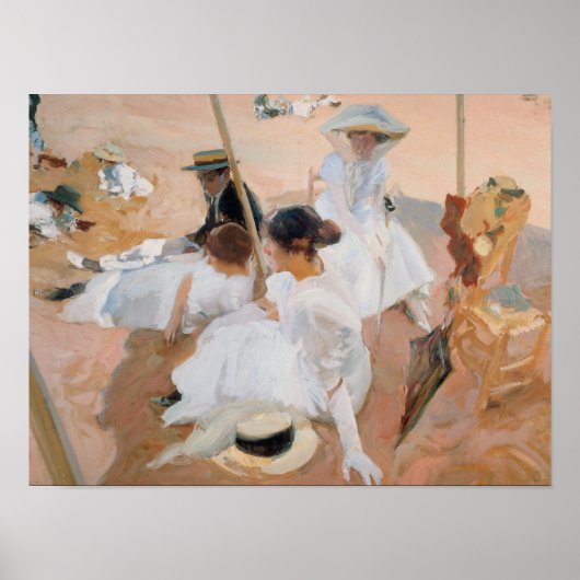 Poster Joaquin Sorolla Y Bastida - Sous L'Awning (Devant)