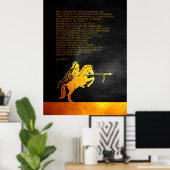 Poster Job 39:19-25 Verse de la Bible (Bureau à domicile)