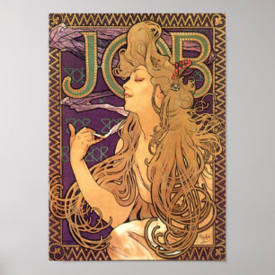 Poster Job par Alfons Mucha - Art Nouveau