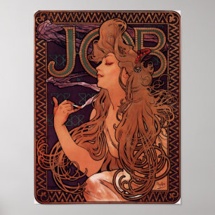 Poster Job par Alfons Mucha - Art Nouveau
