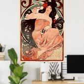 Poster JOB par Alphonse Mucha (Bureau à domicile)