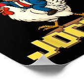 Poster Jockey de poulet Trump Mème amusant (Coin)