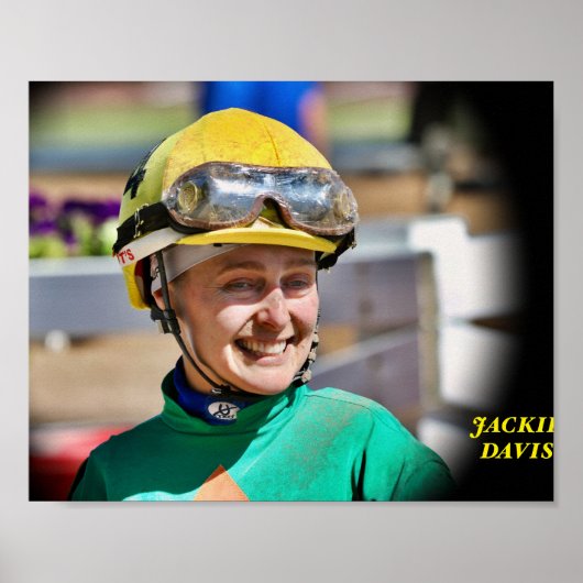 Poster Jockey, Jackie Davis (Devant)